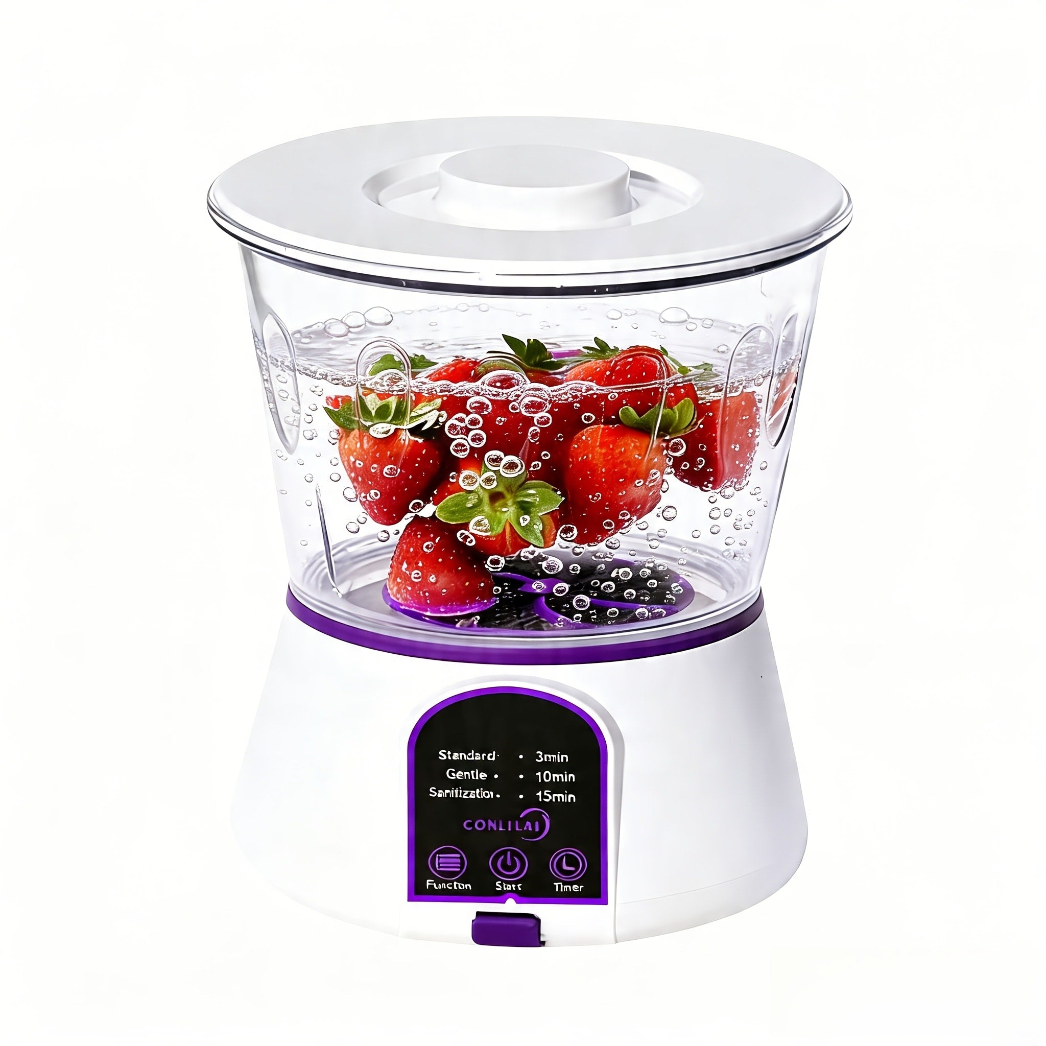 Fruit and Vegetable Cleaner Machine Ultrasonic Purifier Multifunctional Household Food Cleaning Device Rechargeable for Removing Pesticides Bacteria Single Dual Battery Options