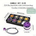 Scented Candle Gift Set 7 Soy Wax Candles with Natural Crystal Pendants 7 Colors Aromatherapy Candles for Home Decor Yoga Meditation Christmas Halloween Birthday Gift for Women Men