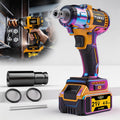 Cordless Impact Wrench Set with Charger Lithium-Ion Portable Electric Wrench Quick Charge for Home Automotive Repair Maintenance DIY Power Tool Kit