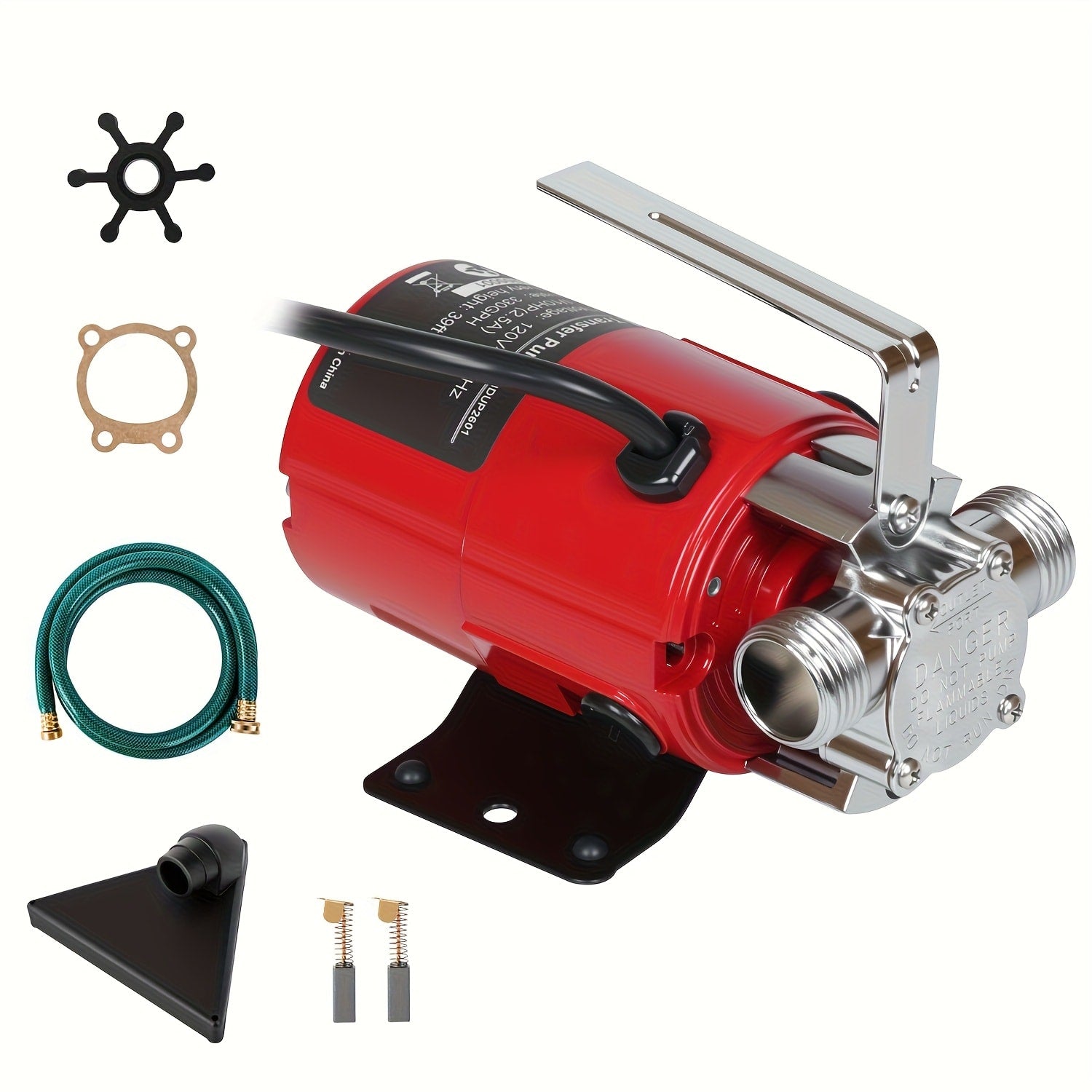 Portable Electric Water Pump 330 GPH ¨C 1/10 HP 120V Heavy Duty Utility Pump with Hose, High-Flow Water Transfer Pump for Pool Drain, Flood Removal, Sump, Aquarium & Household Water Transfer (AC)