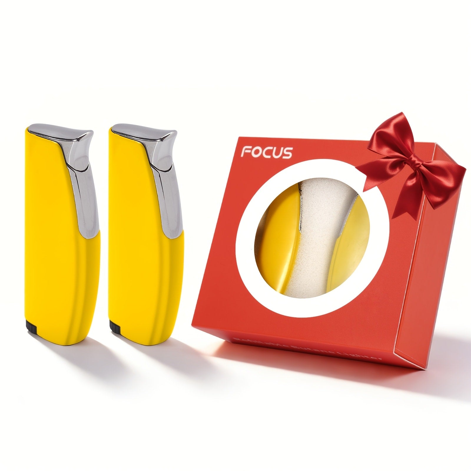 Windproof Lighter 2-Pack ¨C Slim Portable Pocket Lighter with Mirror Finish, Refillable Butane Flame, Fashionable Gift for Men & Women, Available in 8 Colors (Red, Black, White, Silver, Pink, Blue, Yellow, Green)