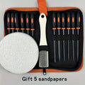 Rasp File Set Premium T12 Forged Alloy Steel - 14/16/17pcs Wood Rasp Set with Flat, Triangular, Semi-Circular & Round Rasps, for Woodworking, Metalworking & DIY, Includes Storage Bag