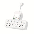 Desktop Power Strip 11-in-1 with 6 AC Outlets 3 USB-A 2 USB-C Ports 6 Individual Switches Multifunctional Charging Station for School Studio Workshop Home Office Desk