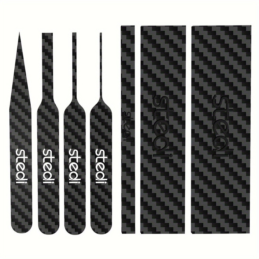 Carbon Fiber Sanding Sticks Set of 7, Hobby Model Sanding Tools with 4 Detail Polishing Boards, 3 Sizes 3¡±x0.6¡± 3¡±x0.4¡± 3¡±x0.2¡± for Scale Models Miniatures Gunpla