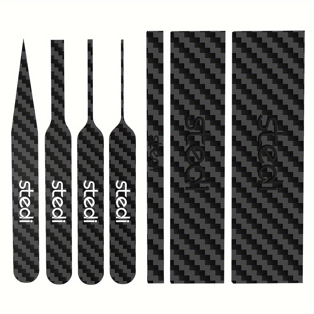 Carbon Fiber Sanding Sticks Set of 7, Hobby Model Sanding Tools with 4 Detail Polishing Boards, 3 Sizes 3¡±x0.6¡± 3¡±x0.4¡± 3¡±x0.2¡± for Scale Models Miniatures Gunpla