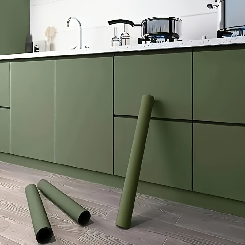 Peel and Stick Wallpaper Textured Matcha Green | Self-Adhesive Contact Paper 23.62¡±x118.1¡± Roll | Removable Wall Covering for Kitchen Bathroom Living Room Bedroom Decor