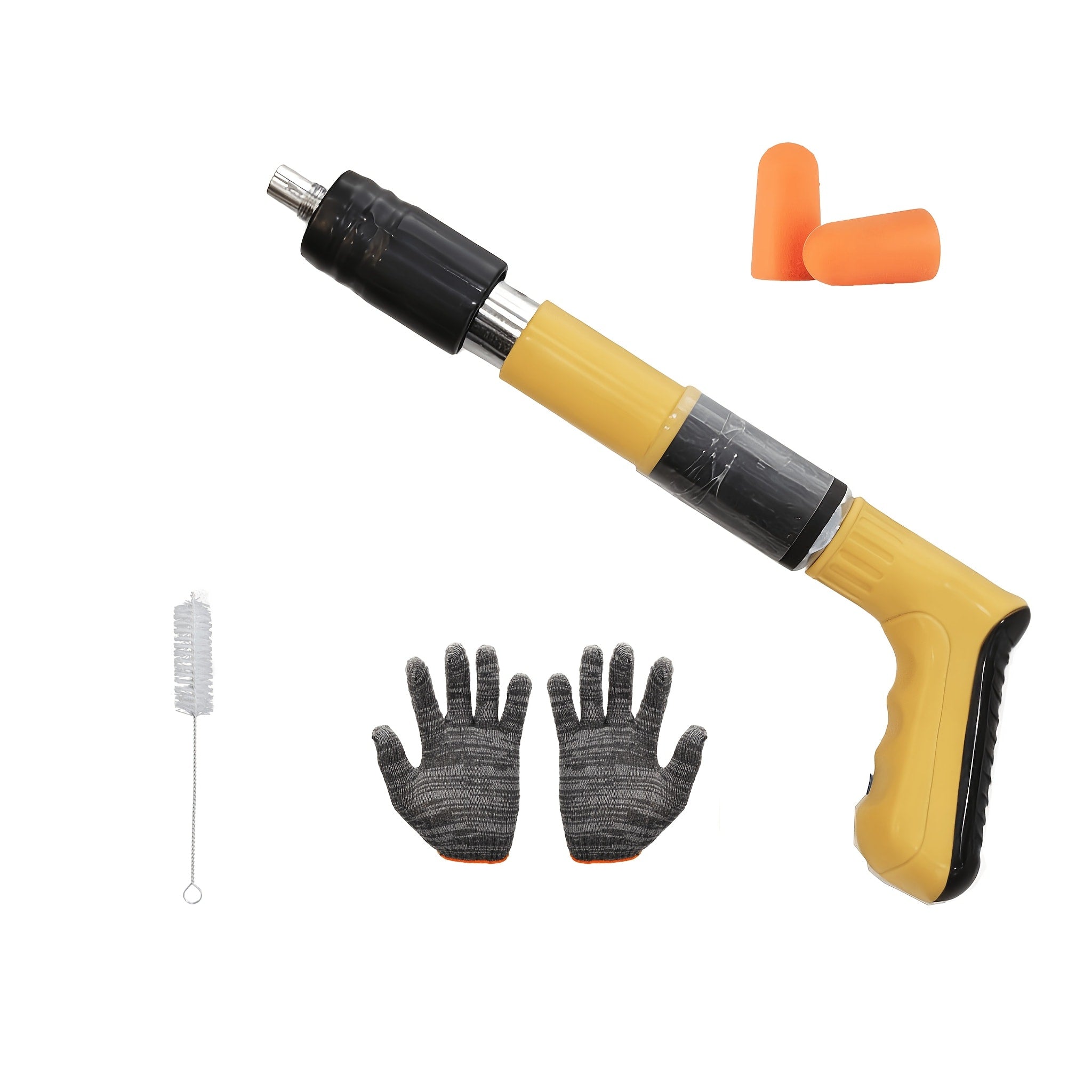 Hand Nail Gun Compact ¨C Portable Steel Nail Driver for Cement Walls, Concrete & Wood, Mini Manual Nailer for DIY Home Repair & Household Projects, Available in Orange, Green & Yellow