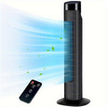Tower Fan 31 Inch Bladeless | 80¡ã Oscillating Standing Fan with Remote Control, 7.5H Timer & 3-Speed Settings, Quiet Cooling Fan for Bedroom, Living Room & Office ¨C Black & White
