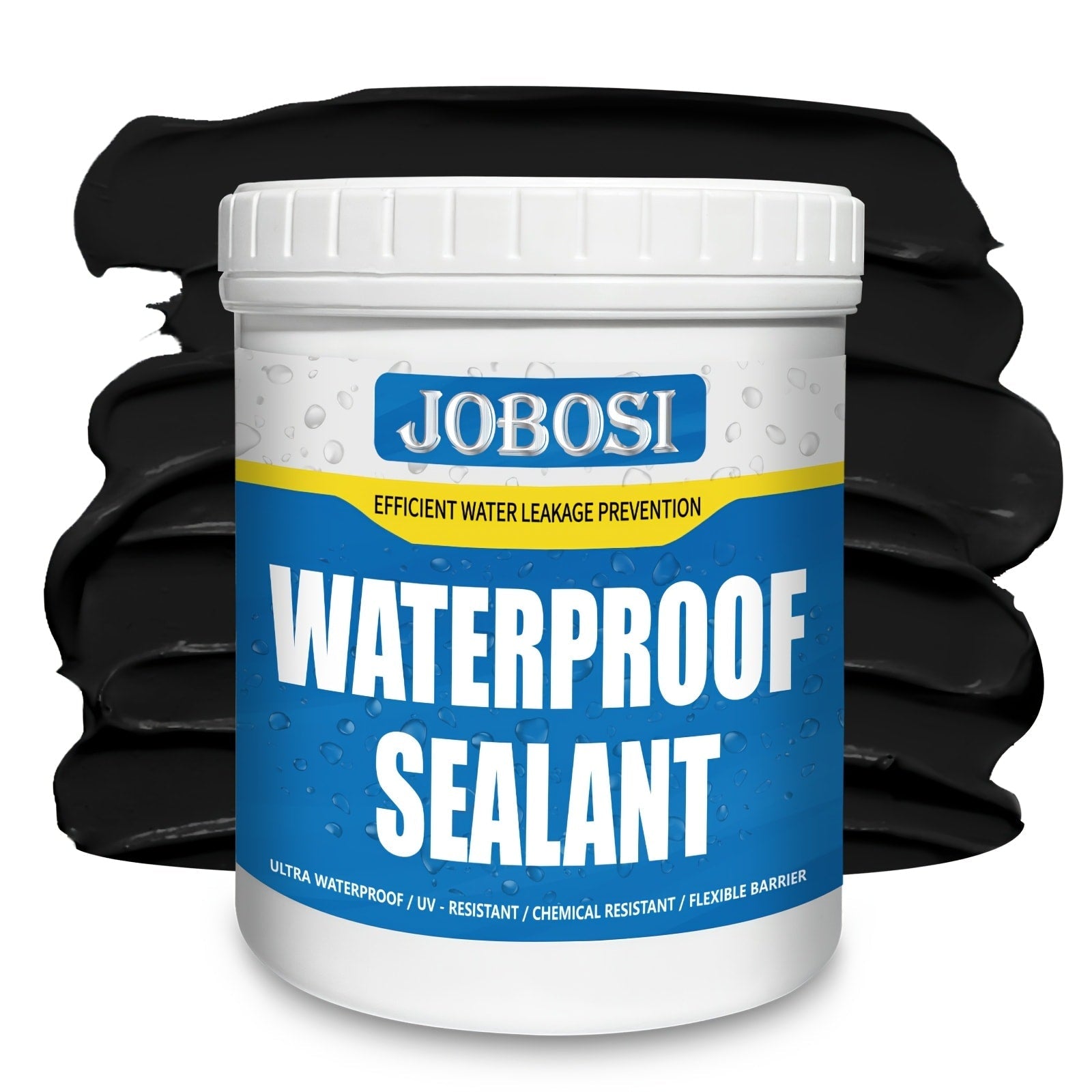 Waterproof Sealant Liquid Glue 32oz 1KG Leak Repair Agent ¨C Indoor Outdoor Waterproof Coating for Roof Basement Wall Pipe Crack Sealing, Transparent & Black, Strong Adhesive Waterproof Repair Glue