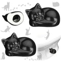 Black Cat Ceramic Toilet Bolt Caps 2-Pack - Decorative Cat Toilet Bolt Screw Cover Caps, Cute Bathroom Decor for Cat Lovers, Fun Themed Bathroom Accessories & Replacement Parts