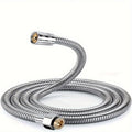 High-Pressure Shower Hose 78.7 Inch Extra Long - 304 Stainless Steel Chrome Plated, Explosion-Proof Braid Mesh, Leak-Resistant Handheld Shower Hose with Shower Head Holder, 2m Universal Fit