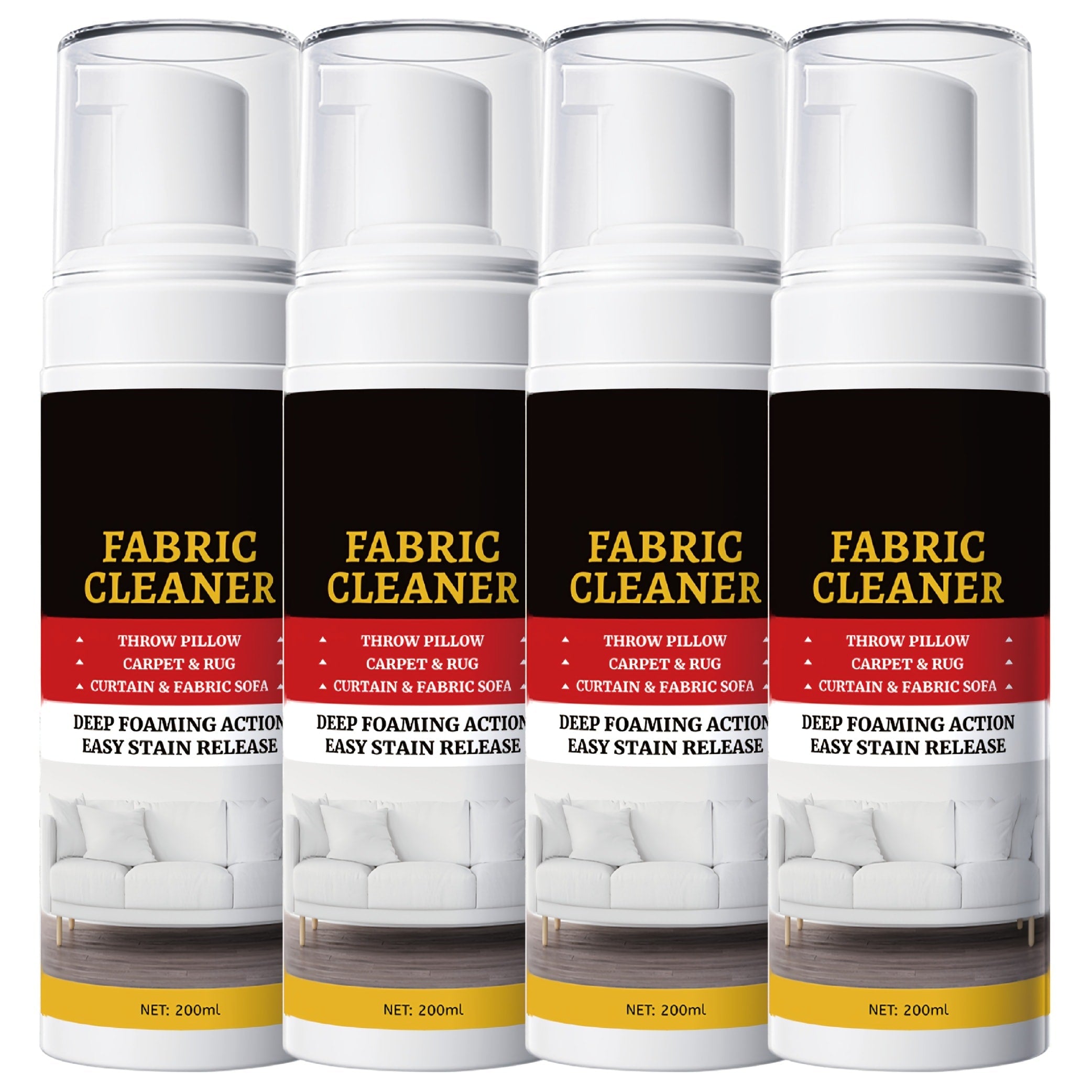 Upholstery Cleaner Spray Multi-Fabric Stain Remover 6.76oz Spot Cleaner for Couch Sofa Rug Carpet Clothes Car Seat Mattress Laundry Multi-Purpose Fabric Cleaner for Home and Car 1 2 3 4 5 Pack