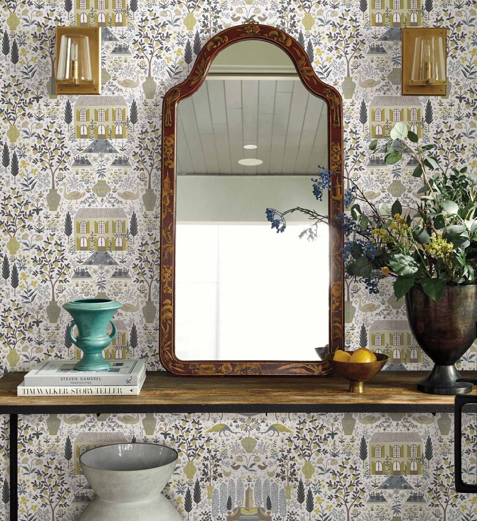 Camont Wallpaper - Linen & Metallic Gold