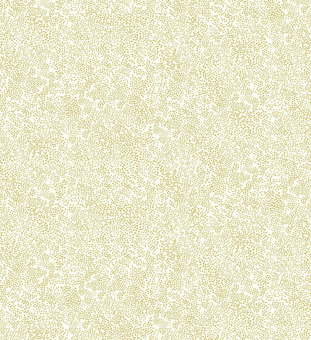 Champagne Dots Wallpaper - Metallic Gold & White