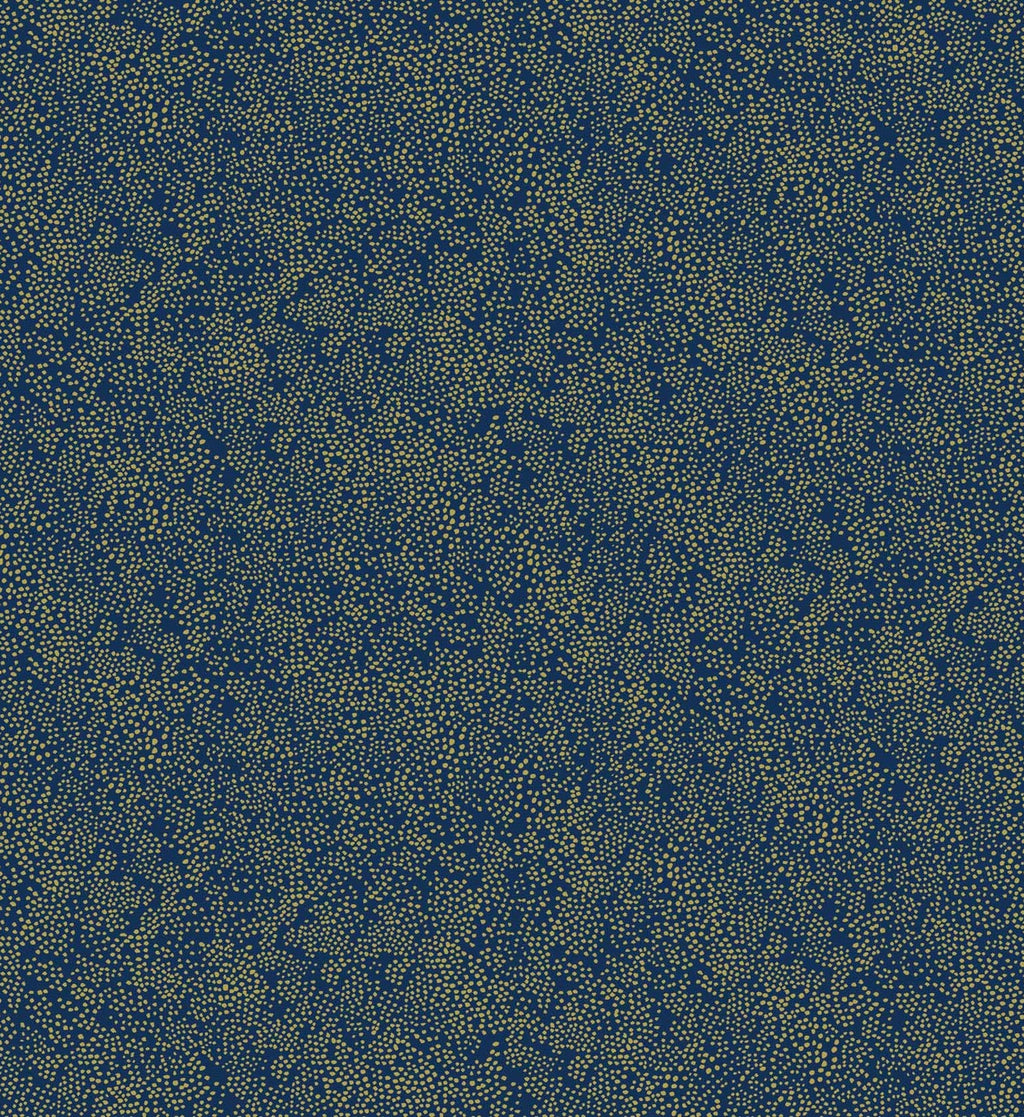 Champagne Dots Wallpaper - Metallic Gold & Navy