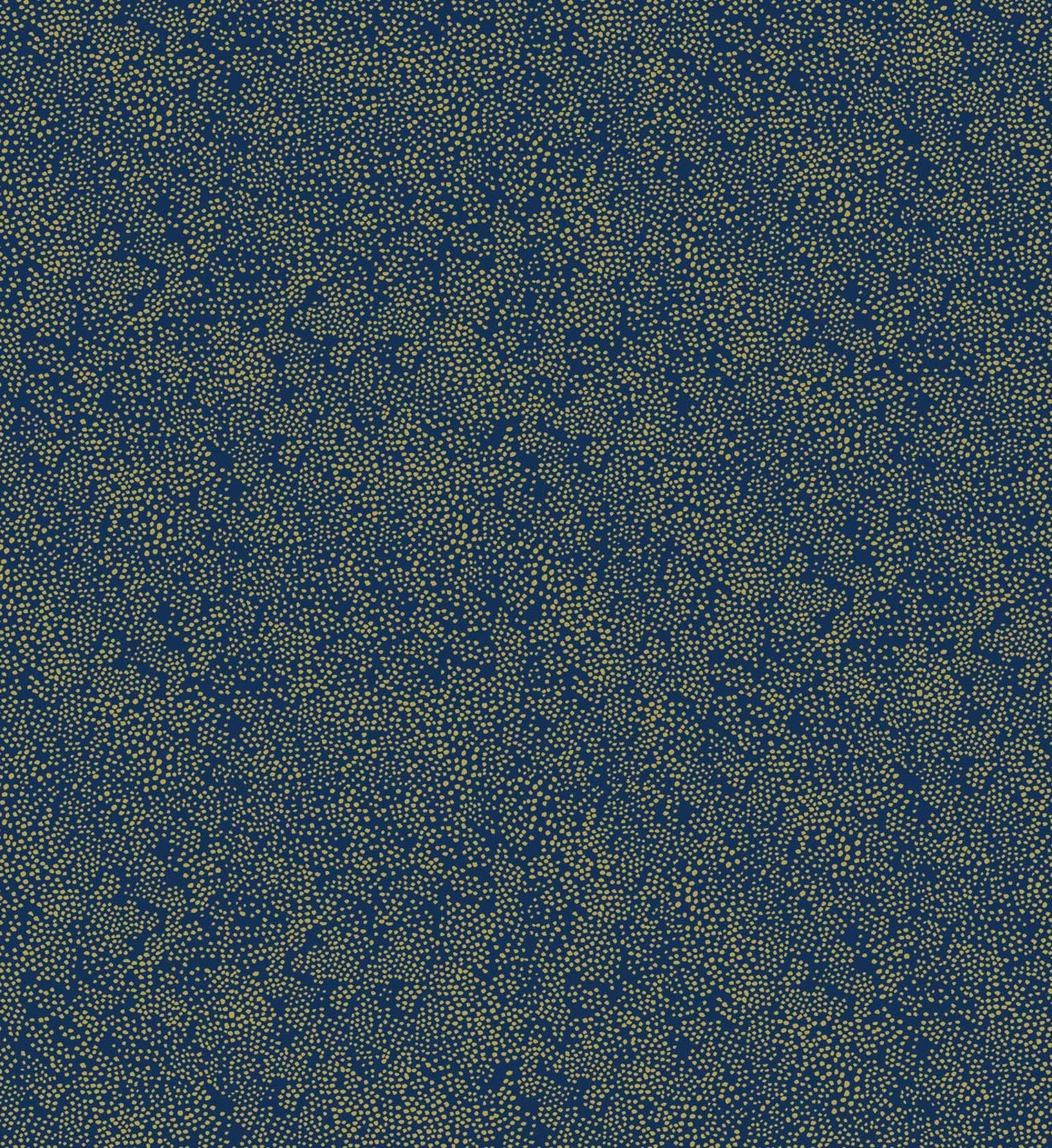Champagne Dots Wallpaper - Metallic Gold & Navy