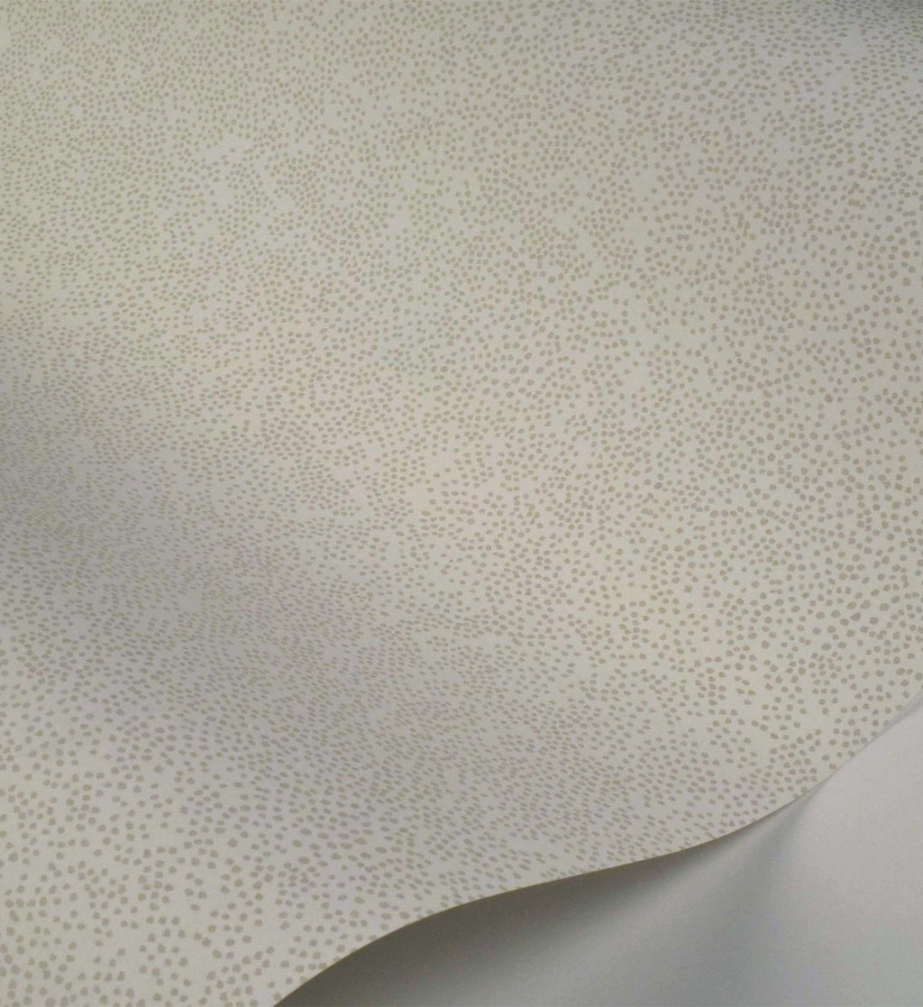Champagne Dots Wallpaper - Linen & White