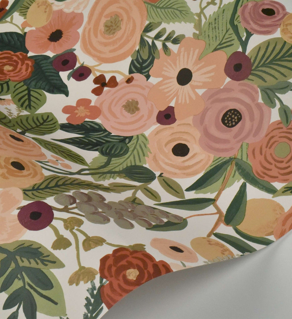 Garden Party Wallpaper - Burgundy Multi