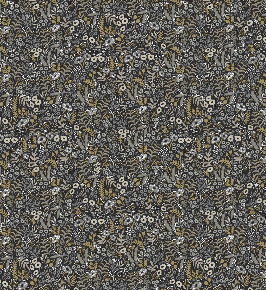 Tapestry Wallpaper - Black Linen