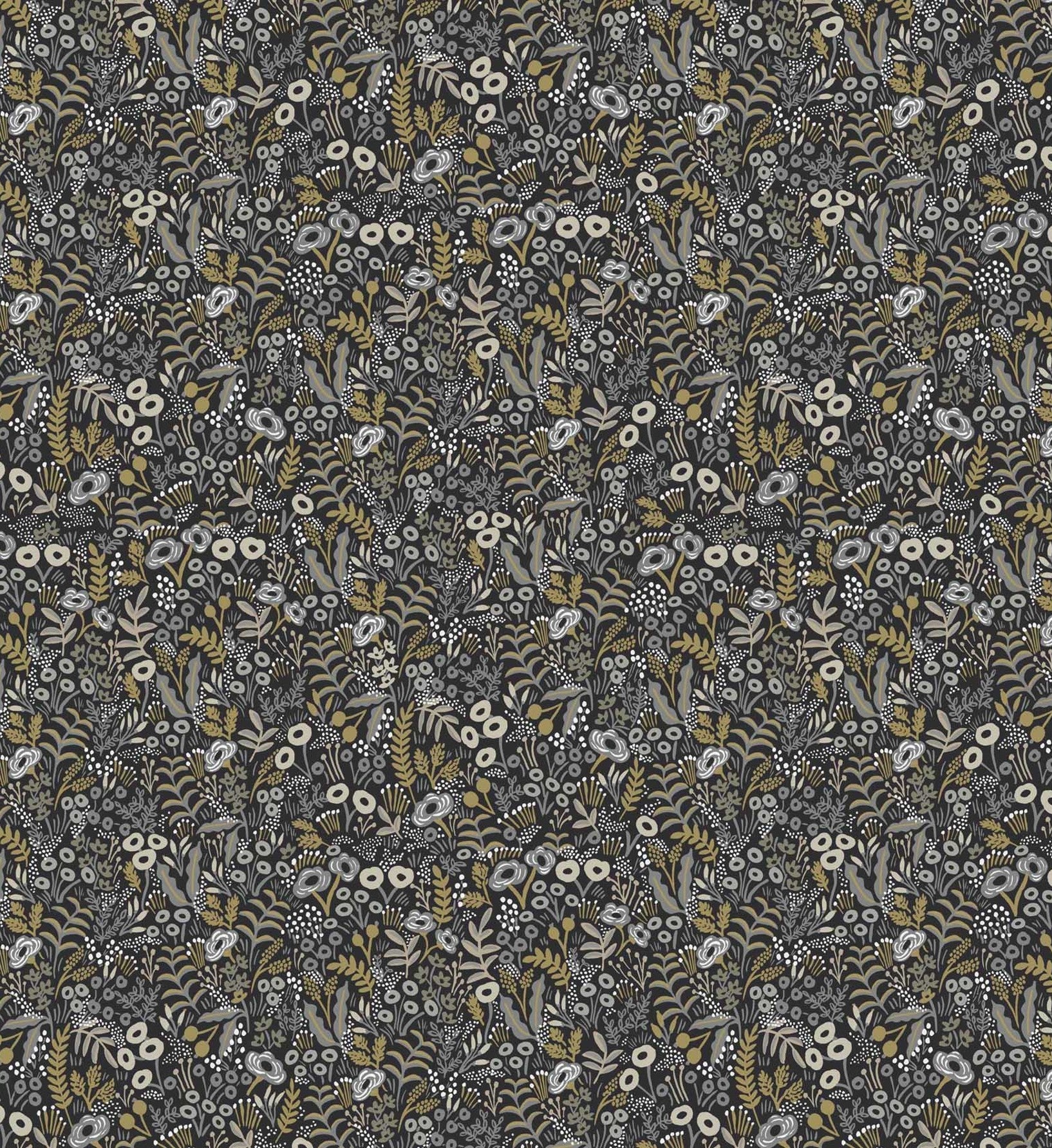 Tapestry Wallpaper - Black Linen
