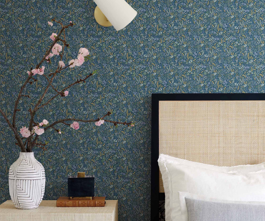 Tapestry Wallpaper Sample - Indigo