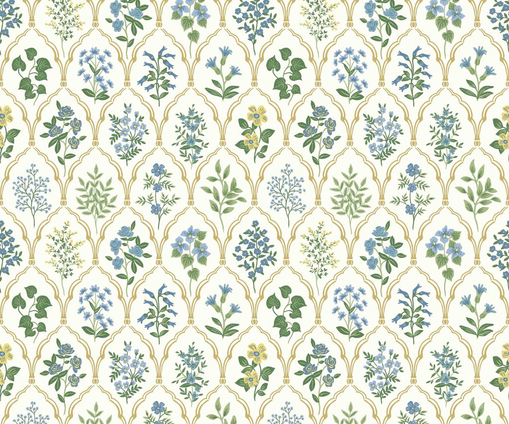 Hawthorne Wallpaper - Blue & Green