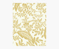 Canopy Wallpaper Sample - Metallic Gold & White