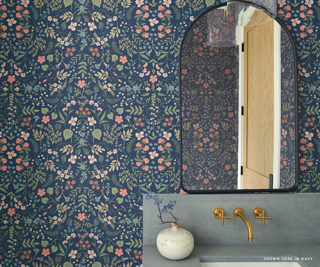 Wildwood Wallpaper Sample - Black Multi