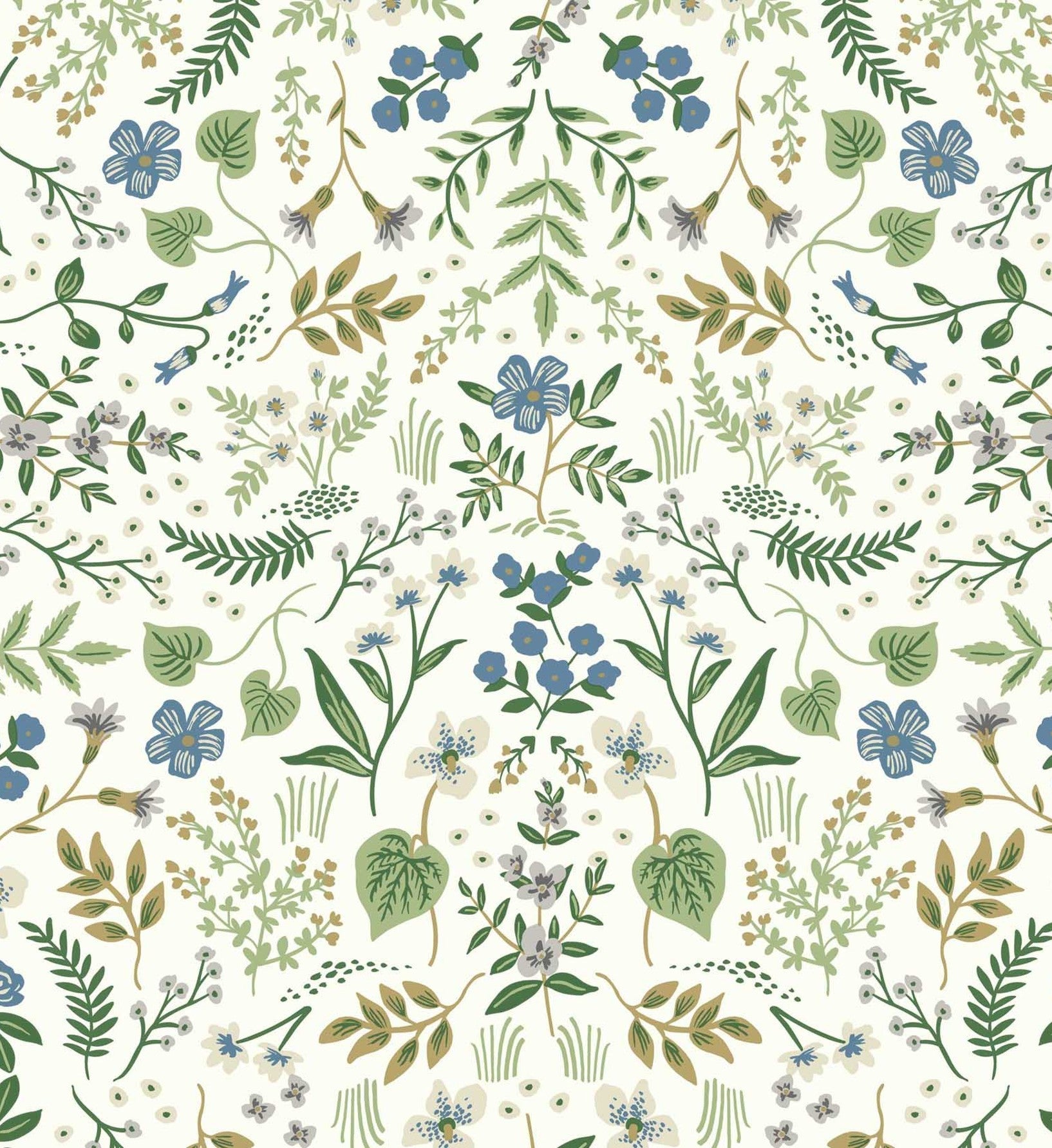 Wildwood Wallpaper - Blue & Green