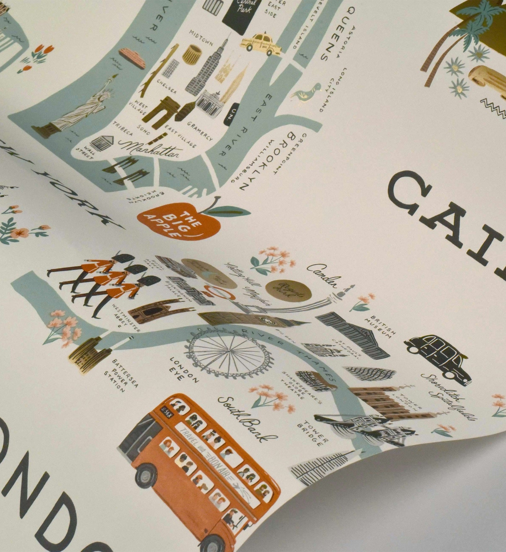 City Maps Wallpaper - Mint