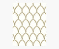Laurel Wallpaper Sample - Metallic Gold & White