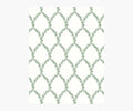 Laurel Wallpaper Sample - Green & White