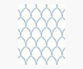 Laurel Wallpaper Sample - Blue & White