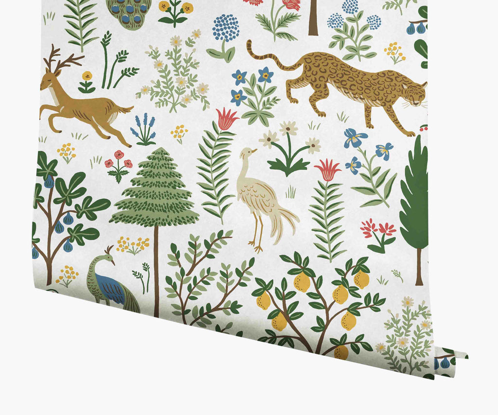 Menagerie Wallpaper - White