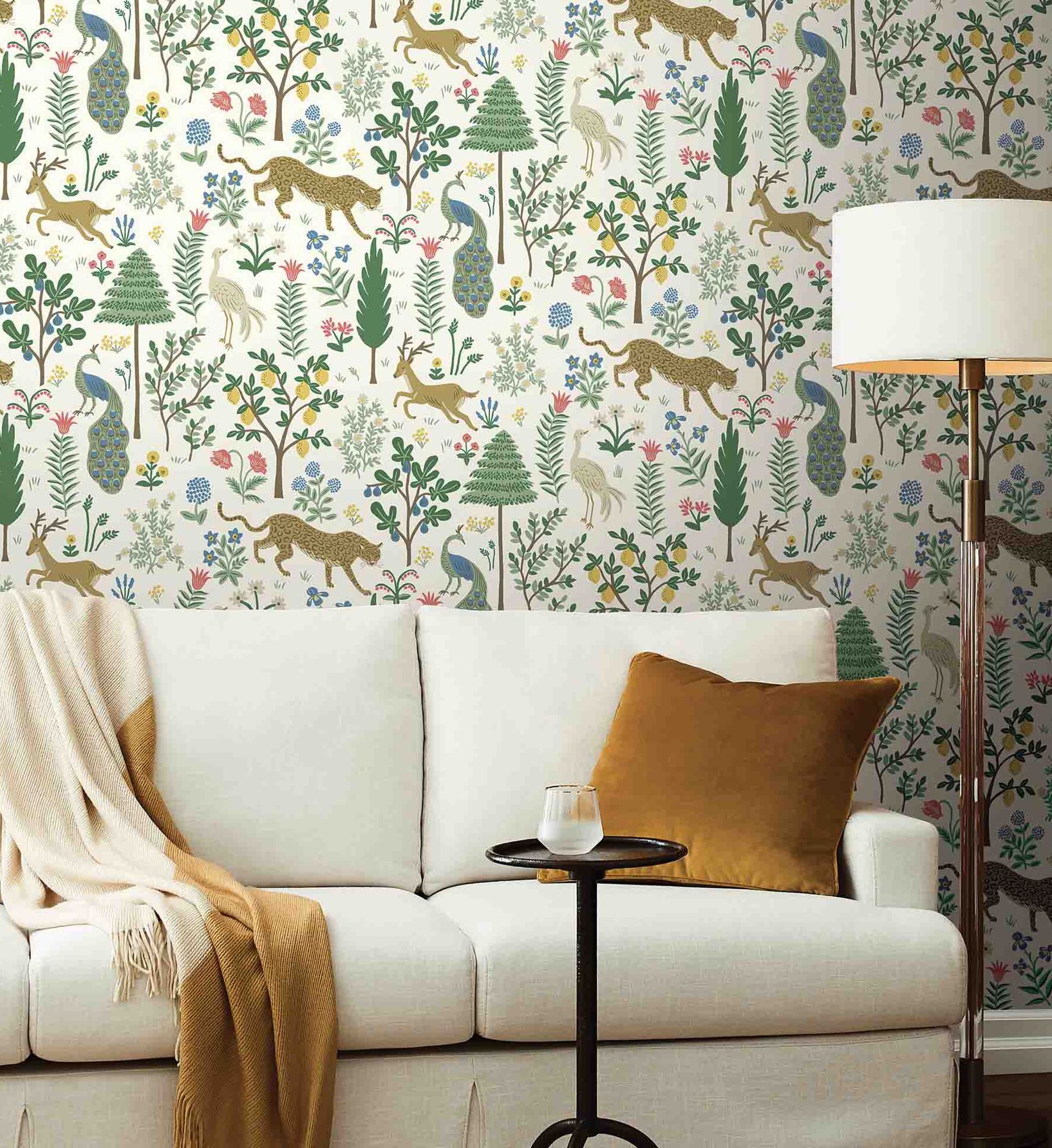 Menagerie Wallpaper - White