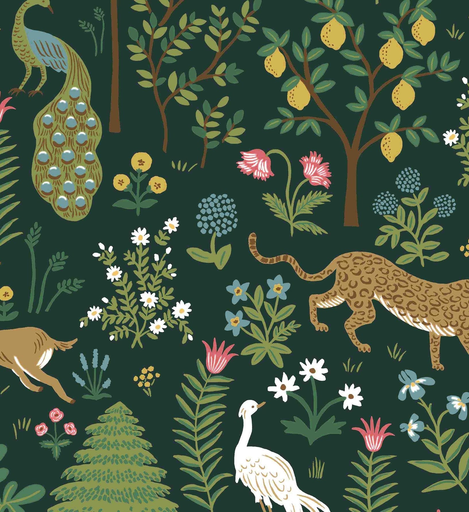 Menagerie Wallpaper - Emerald