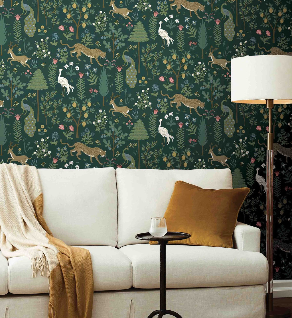 Menagerie Wallpaper - Emerald
