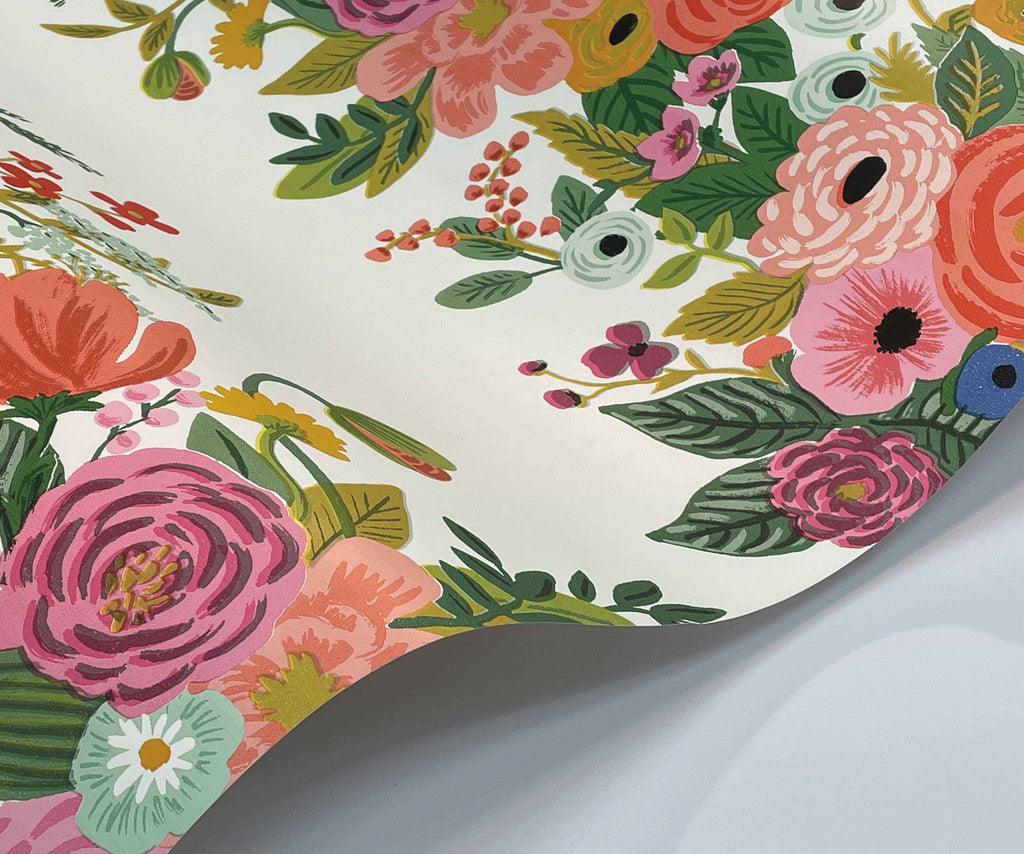 Garden Party Trellis Wallpaper Sample - Rose Multi