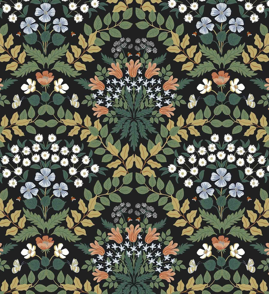 Bramble Wallpaper - Black