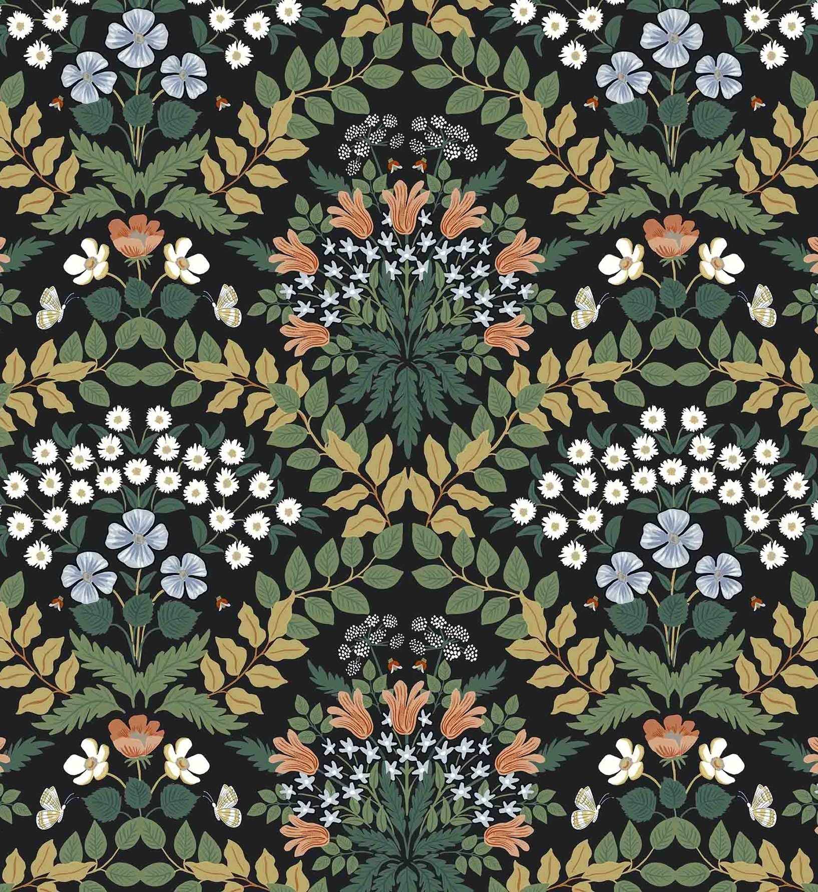 Bramble Wallpaper - Black