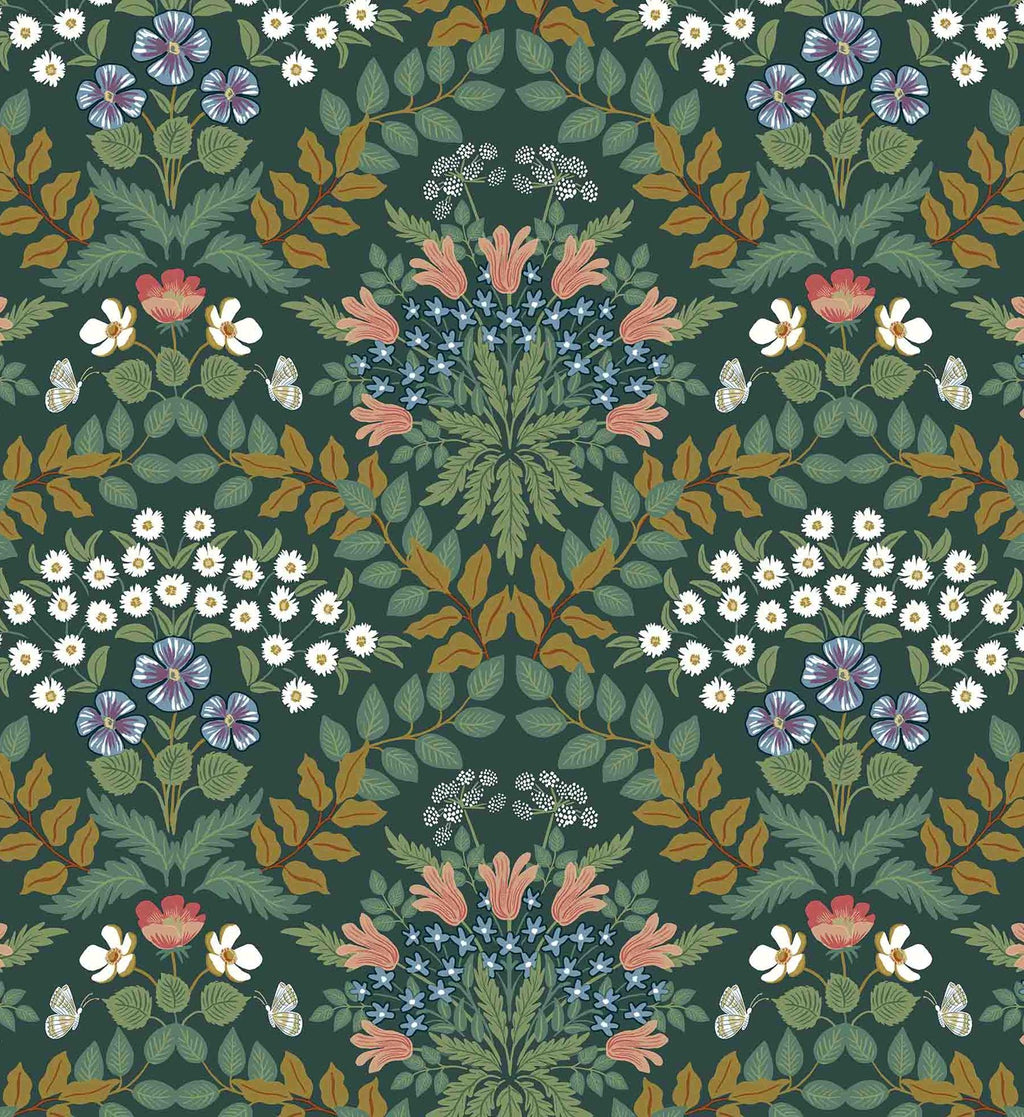 Bramble Wallpaper - Emerald