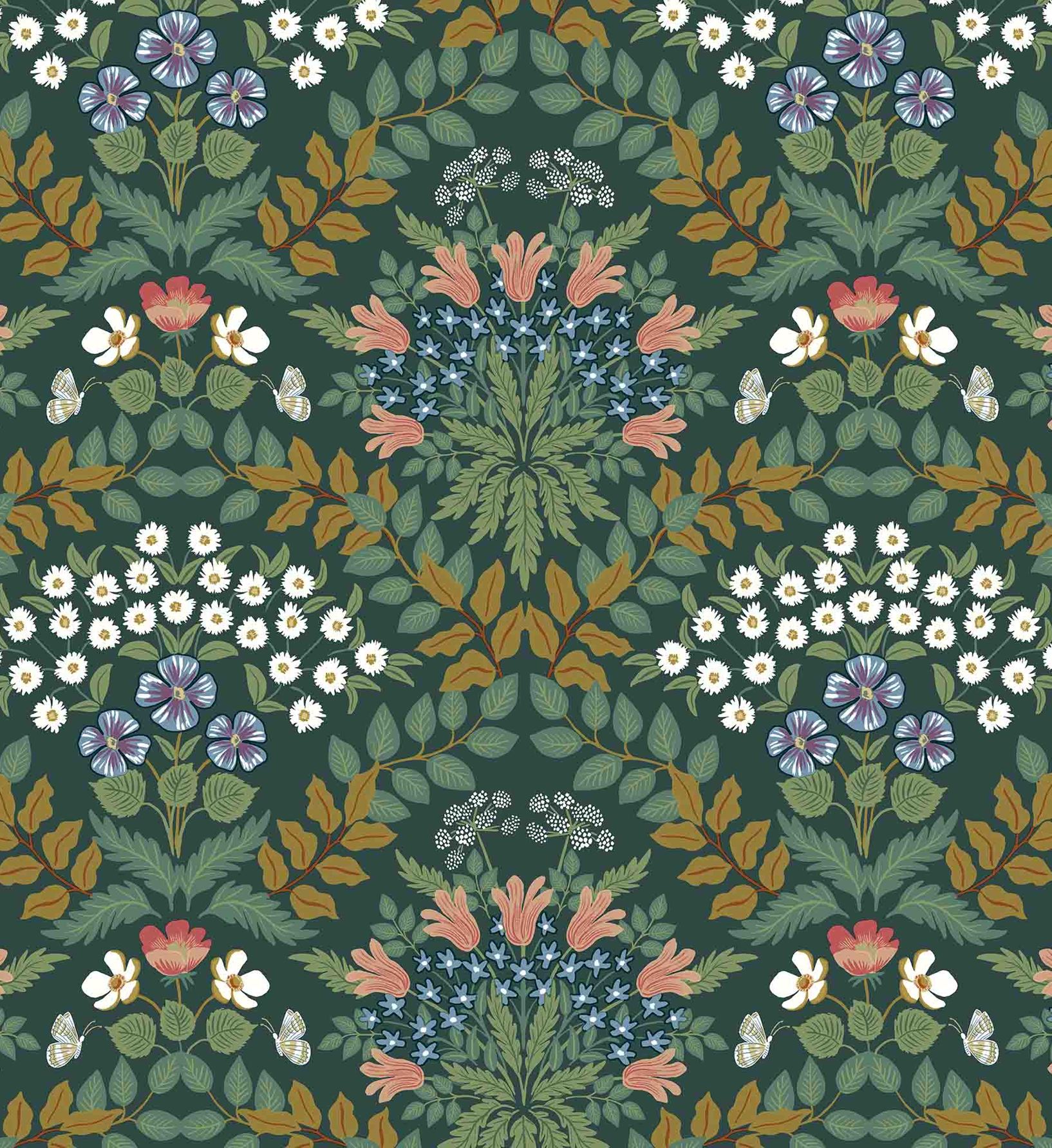 Bramble Wallpaper - Emerald