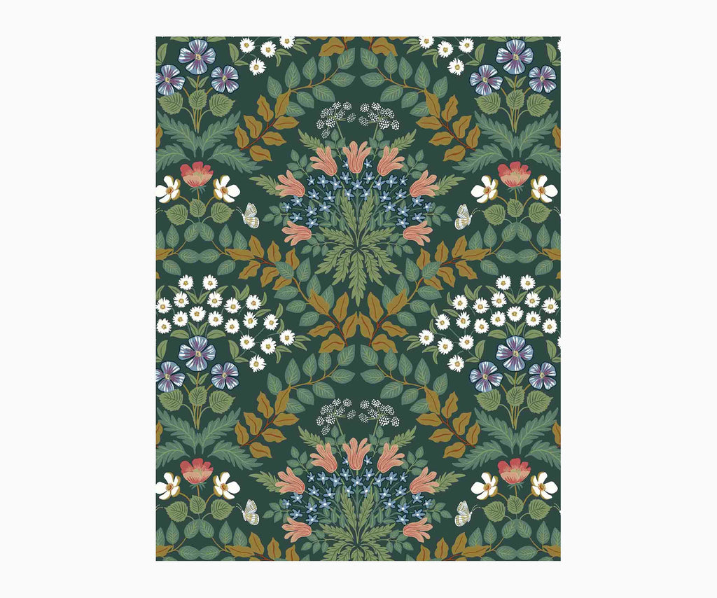 Bramble Wallpaper Sample - Emerald