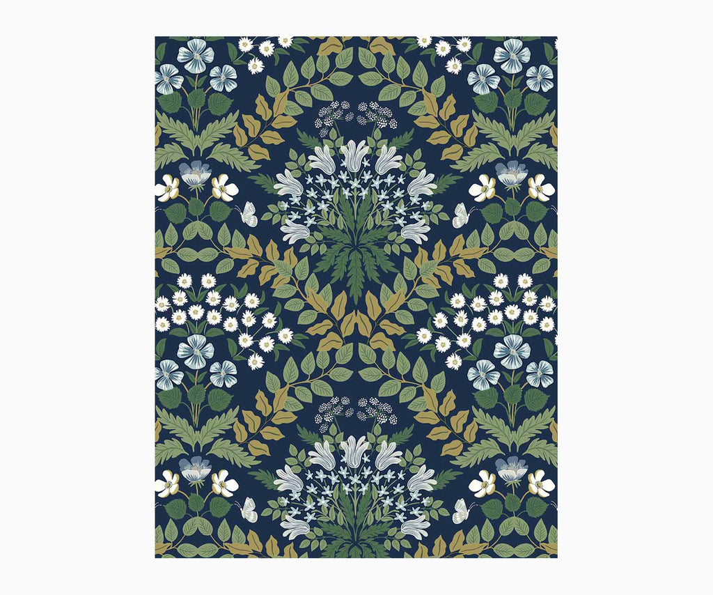 Bramble Wallpaper Sample - Navy