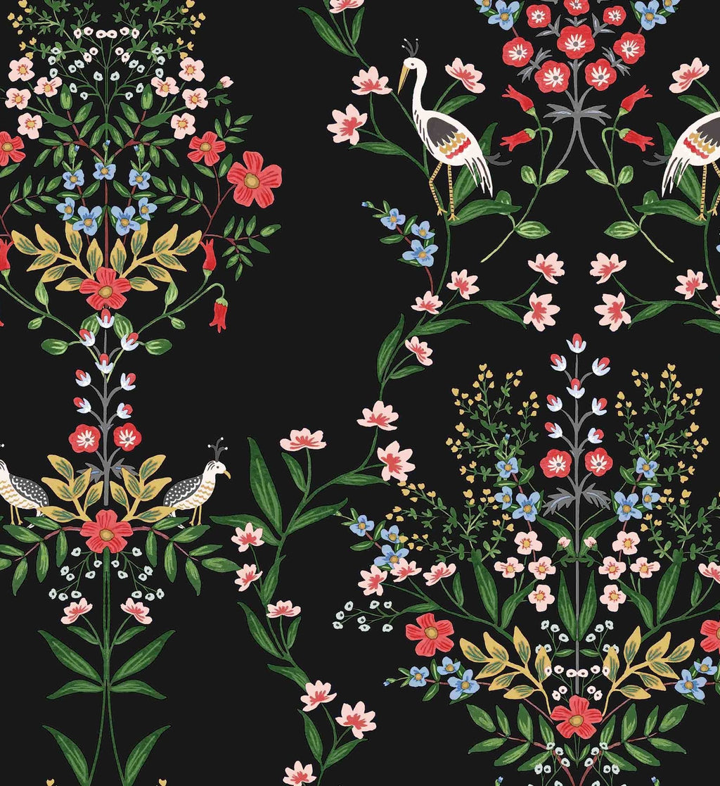 Luxembourg Wallpaper - Black Multi