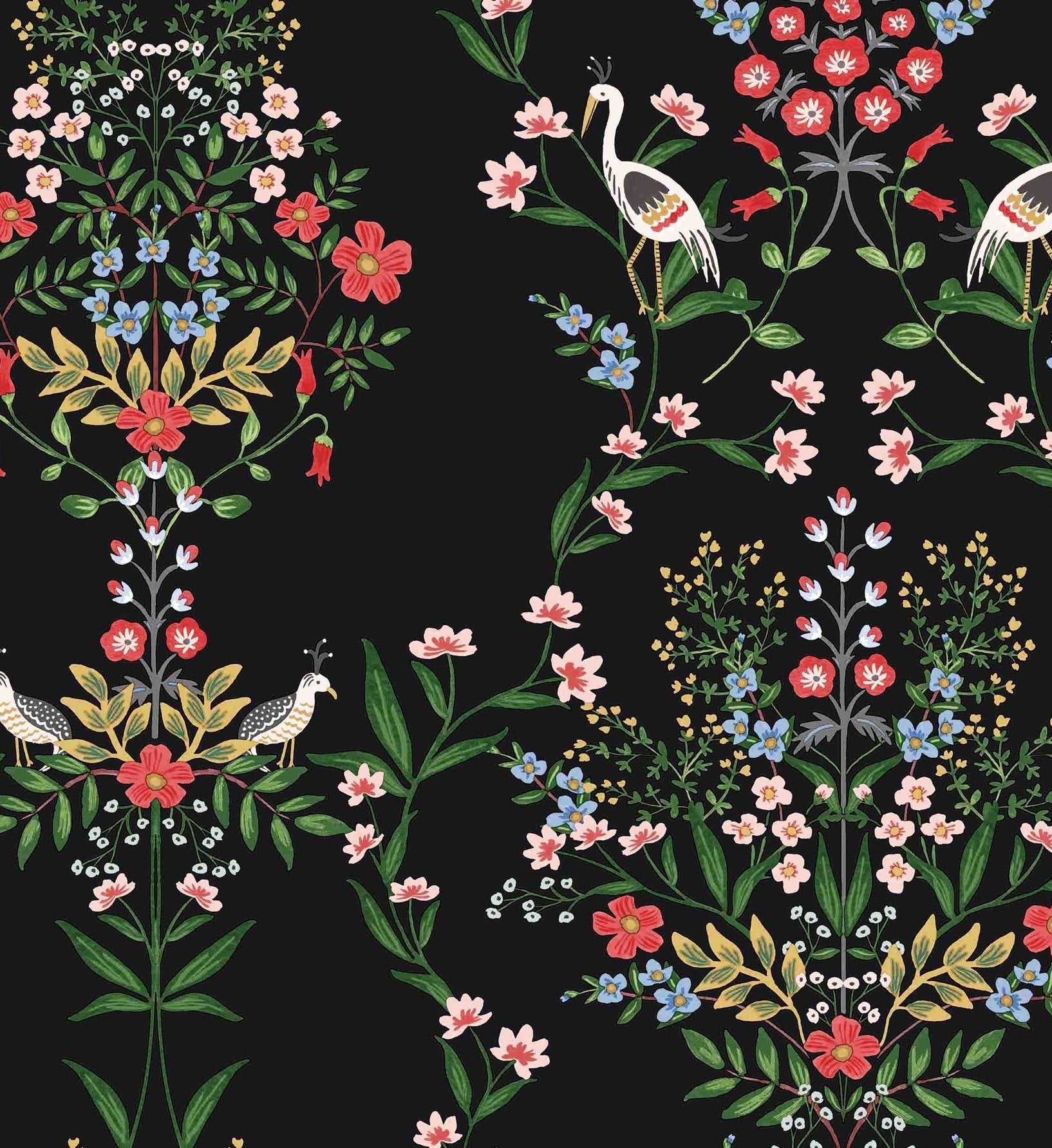 Luxembourg Wallpaper - Black Multi
