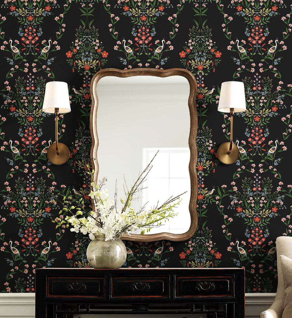 Luxembourg Wallpaper - Black Multi