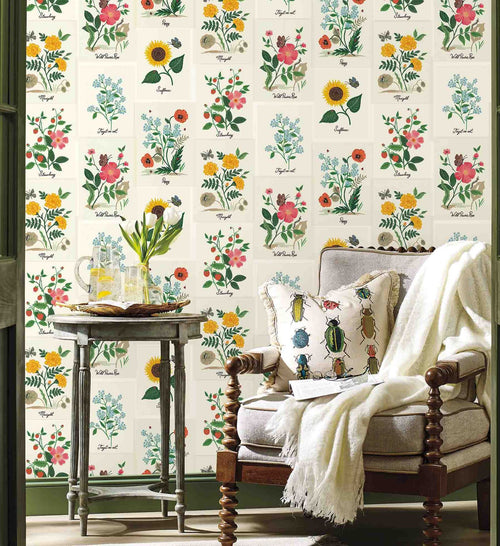 Botanical Prints Wallpaper - White