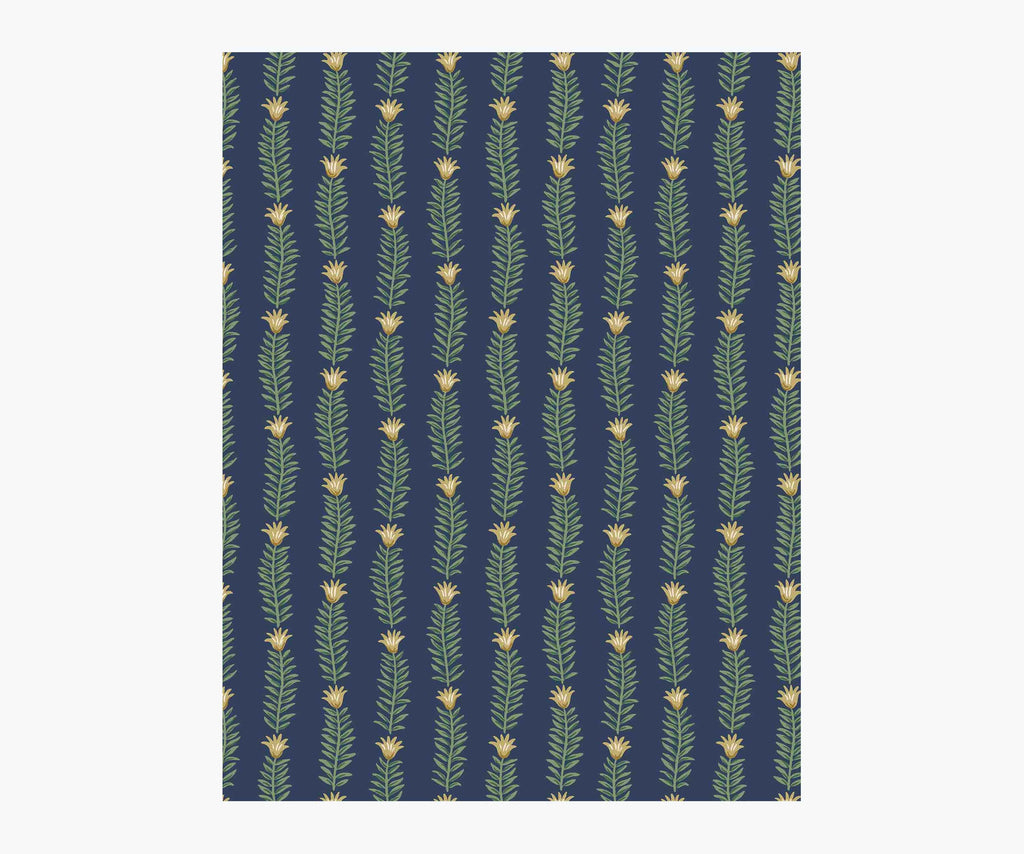 Eden Wallpaper Sample - Navy