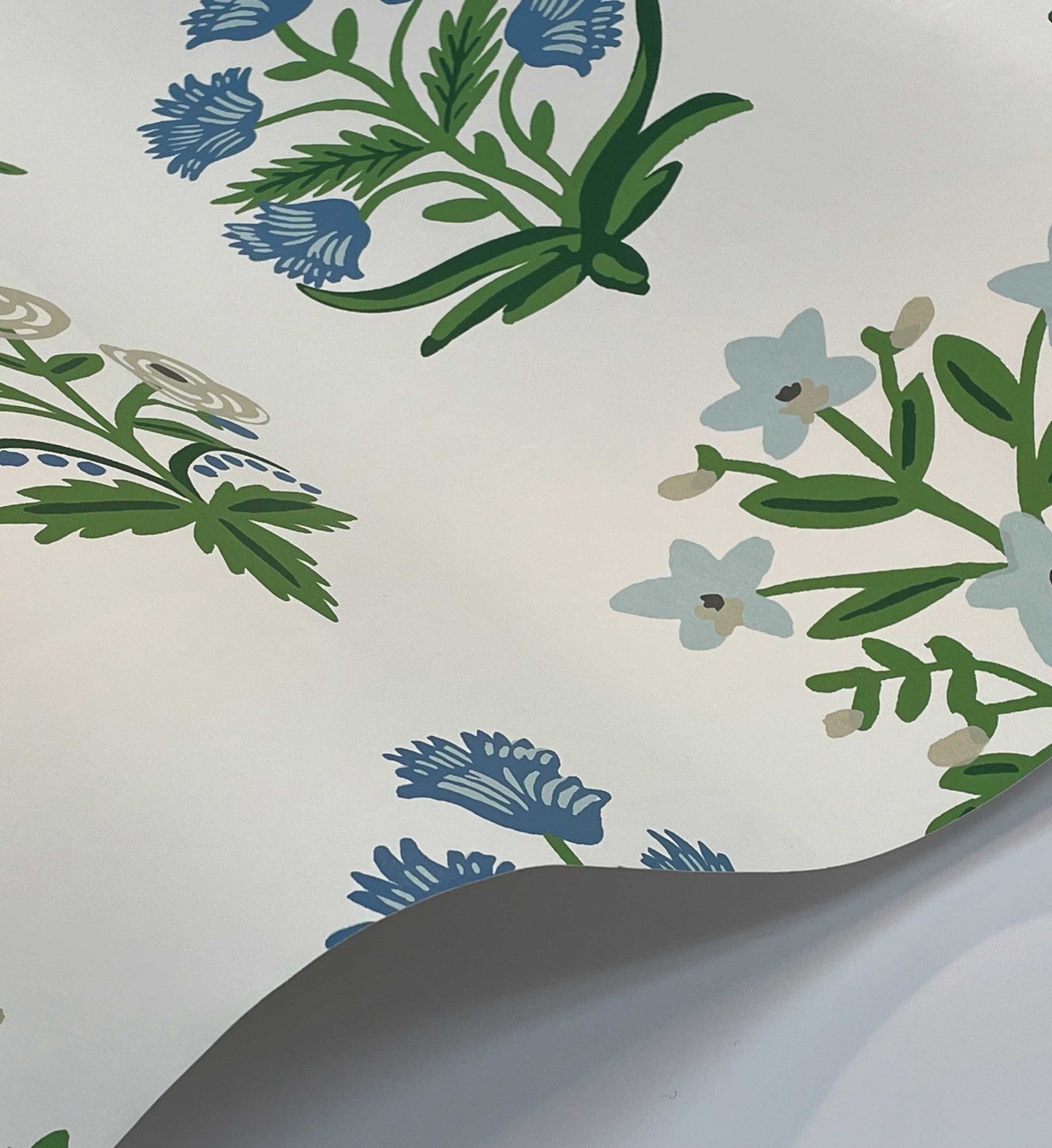 Mughal Rose Wallpaper - Indigo